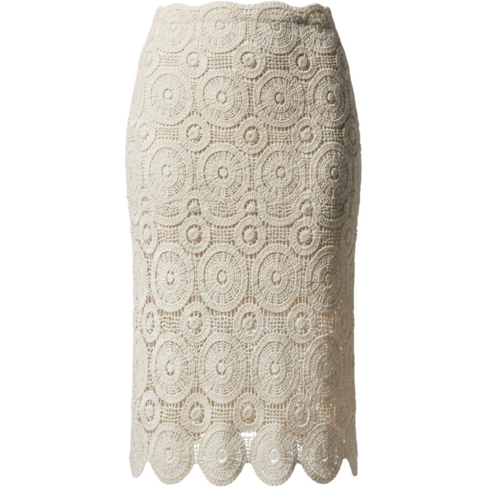 Kings Road Skirt M Cream Midi‎ Cotton Crotchet Boho Beach Festival Hippie